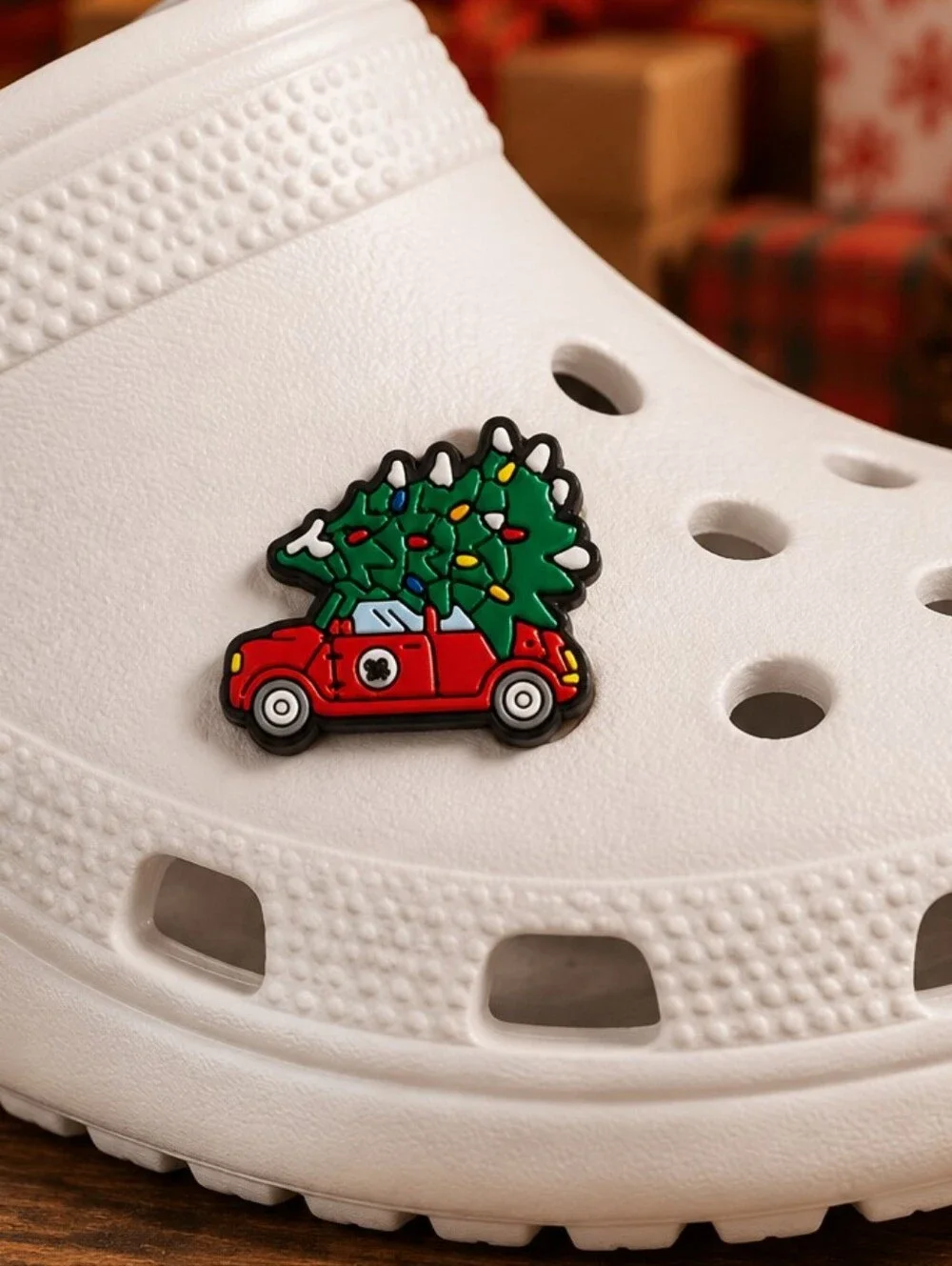 Christmas Vacation Tree Car Croc Shoe Charm Red Holiday Road Trip Jibbitz Style